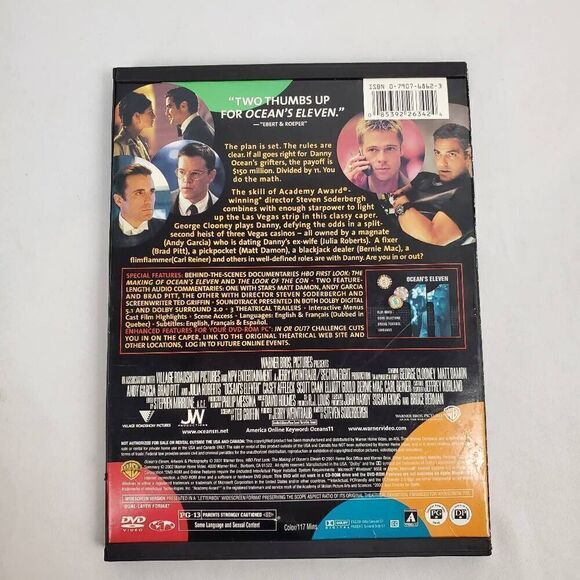 Ocean's Eleven (2001 Film) Crime/Comedy [DVD] - Picture 3 of 3